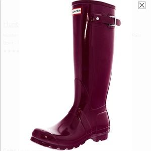 New w/o box, purple violet sz 7 tall hunter boots